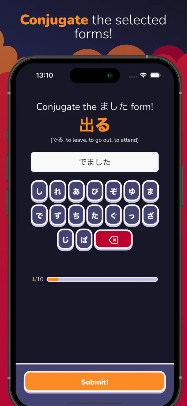 Screenshot #3 pour Conjugaid - Japanese Verbs