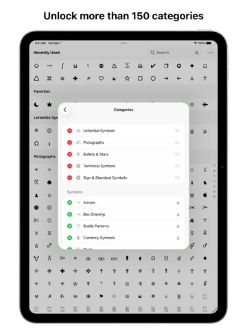 UniChar — Unicode Keyboard iPad screenshot