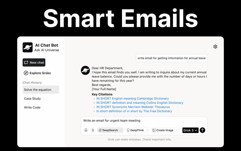 AI Chat Bot : Ask AI Universe Screenshot