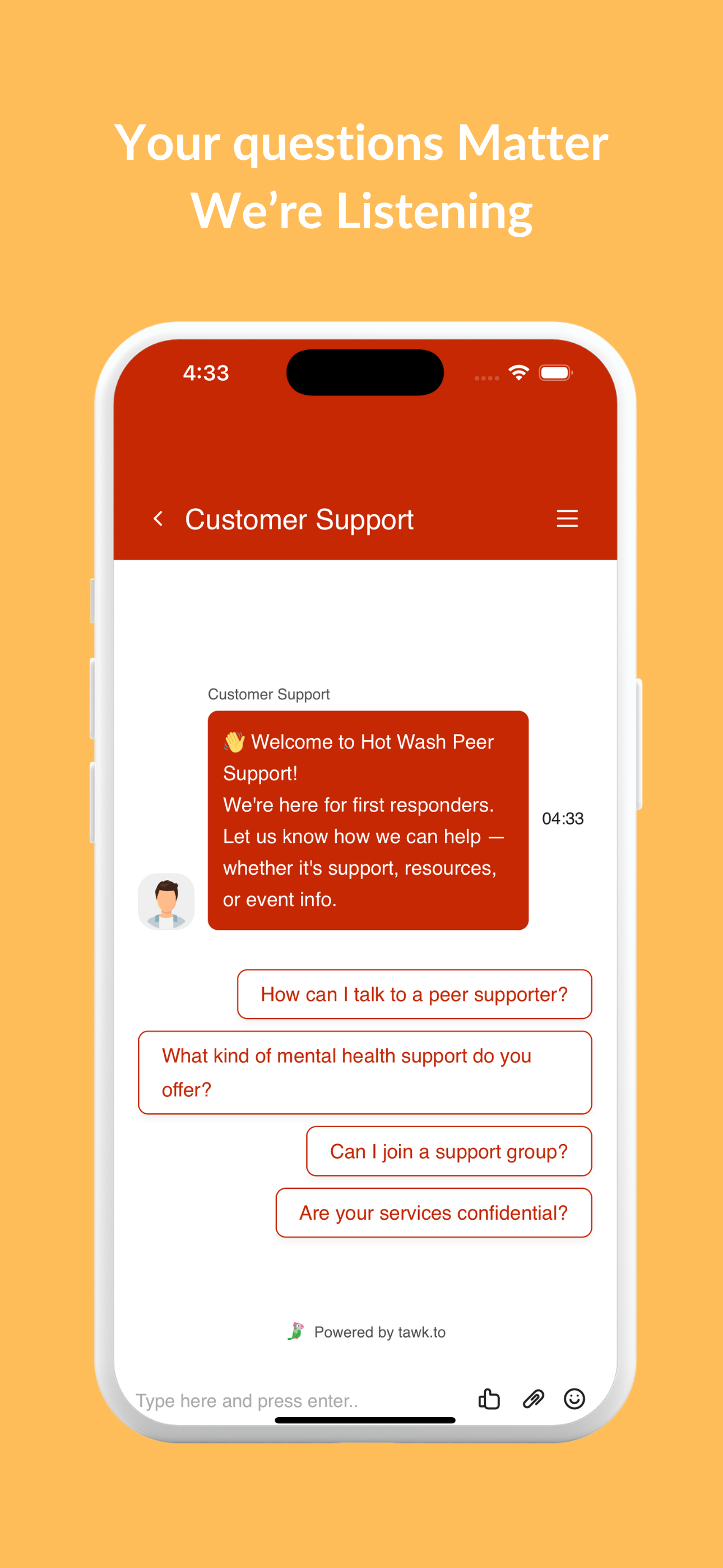Hot Wash Peer Support