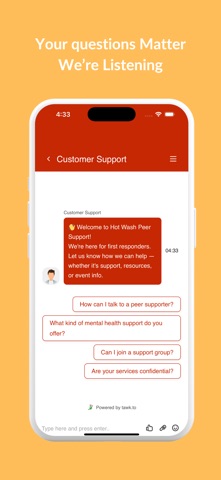 Hot Wash Peer Support Screenshot 4 of 7