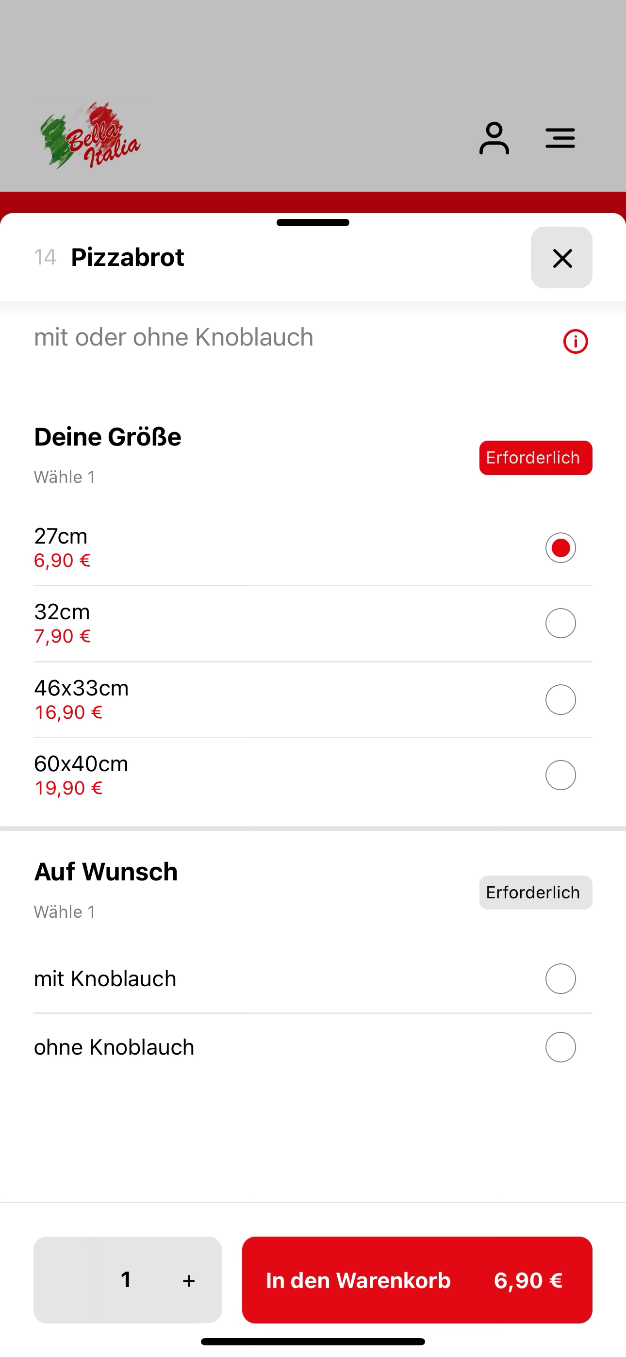 Bella Italia Weilheim screenshot 4