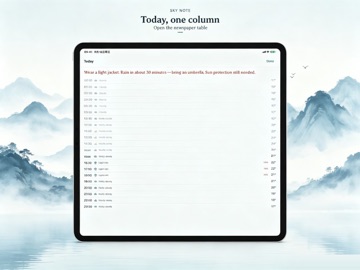 Sky Note-weather forecast rain iPad screenshot 3