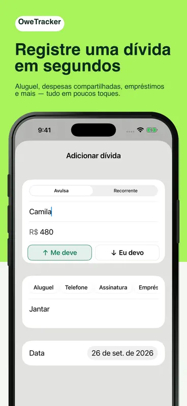 Quem Me Deve - OweTracker screenshot 2 of 6