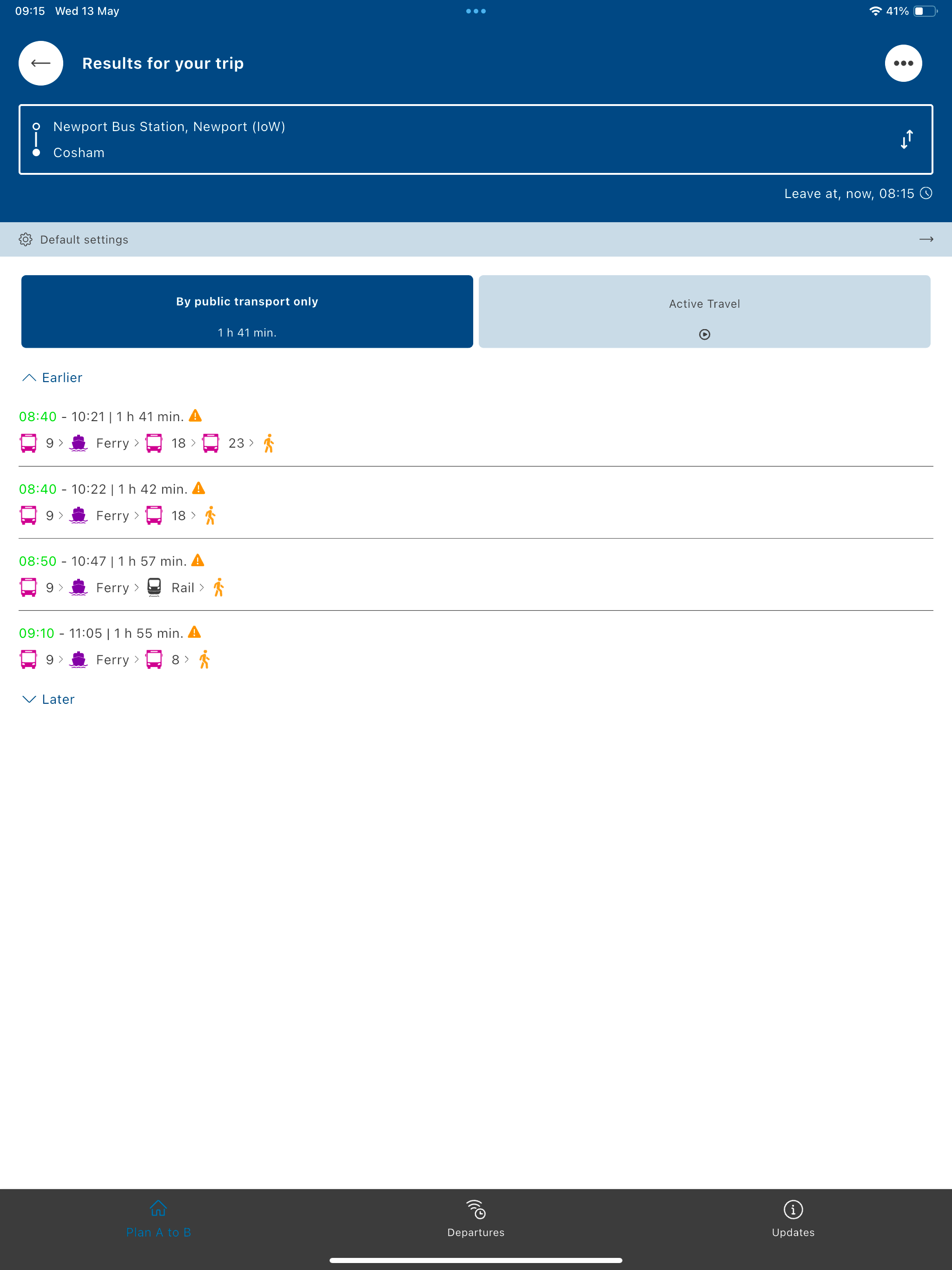 National PTI Journey Planner