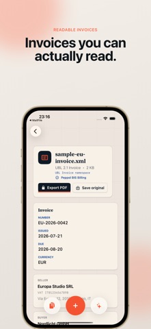P7M, XML & EU Invoice Viewer iPhone screenshot