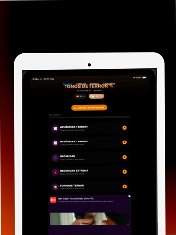 tones of terror and fear iPad screenshot