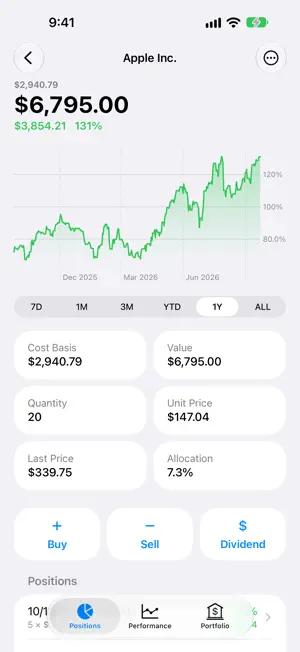 Profit: Portfolio Performance screenshot 2