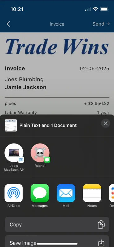 Trade Wins Job Calculator screenshot 4 of 6