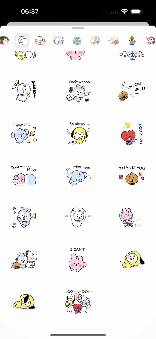 Screenshot #2 pour Stickers for Tough Times BT21