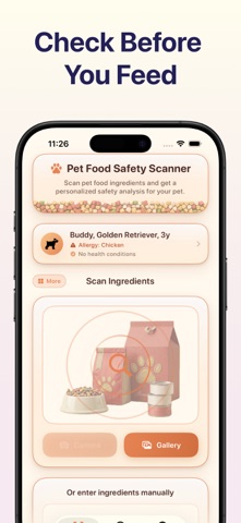 Pet Food Safety Scanner iPhone screenshot