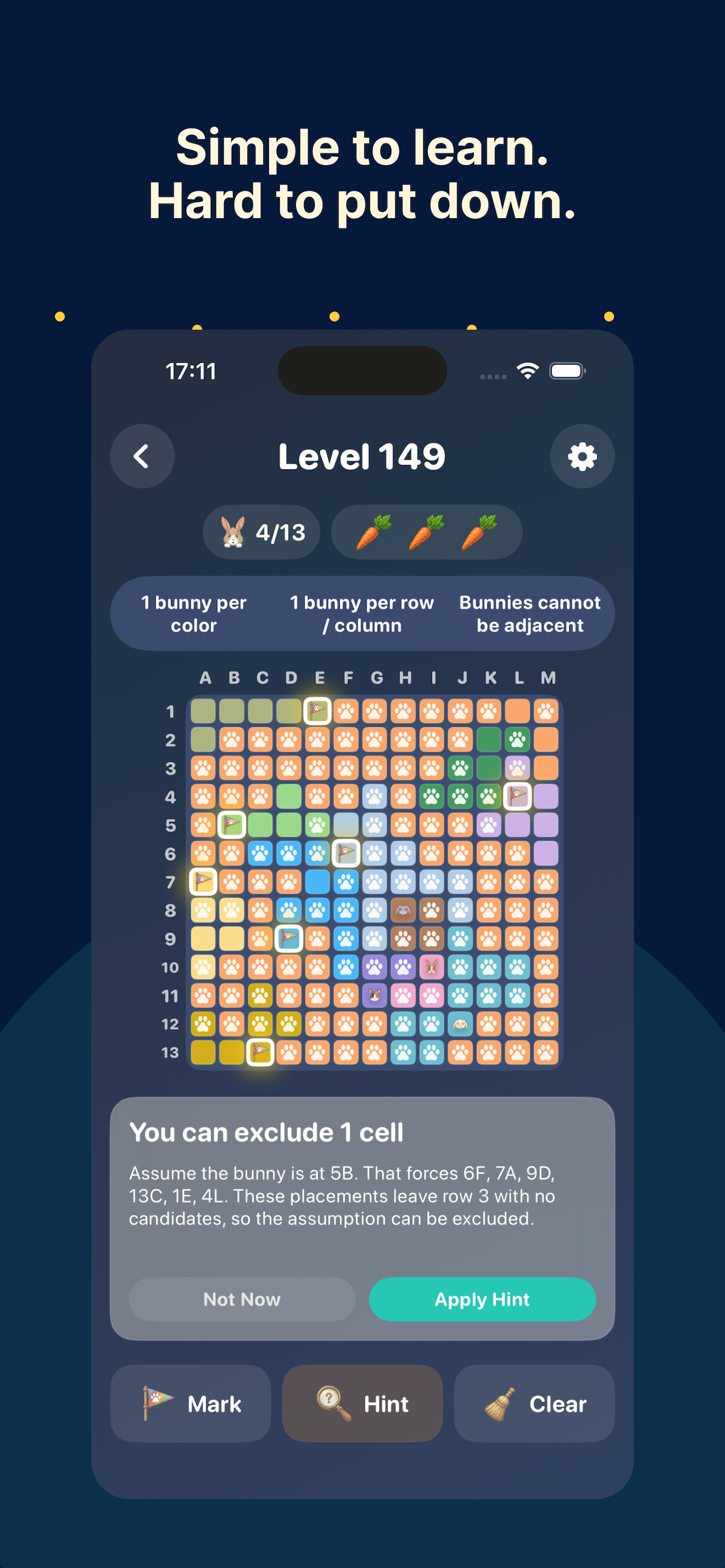 Bunny Trail: Logic Puzzles screenshot 4