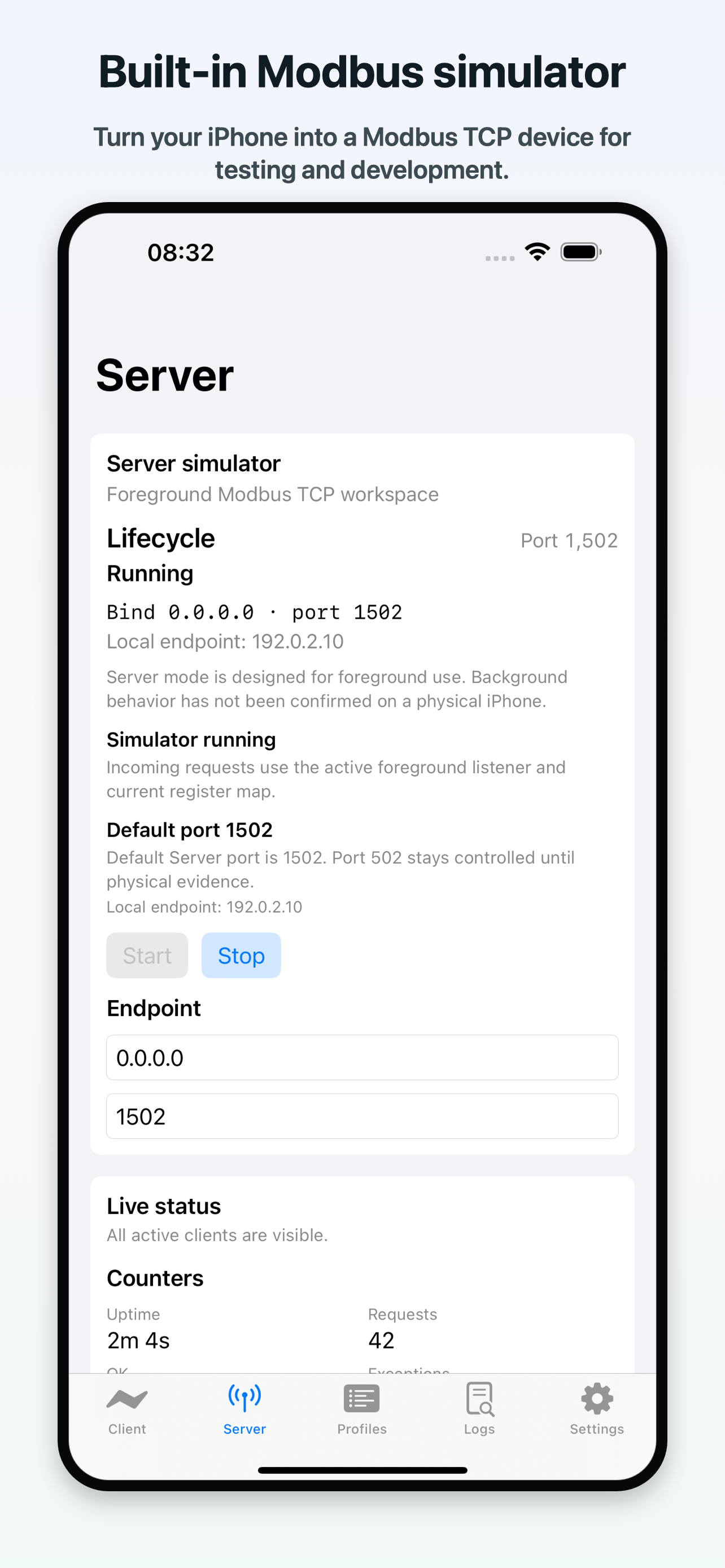 Modbus TCP FieldKit screenshot 4