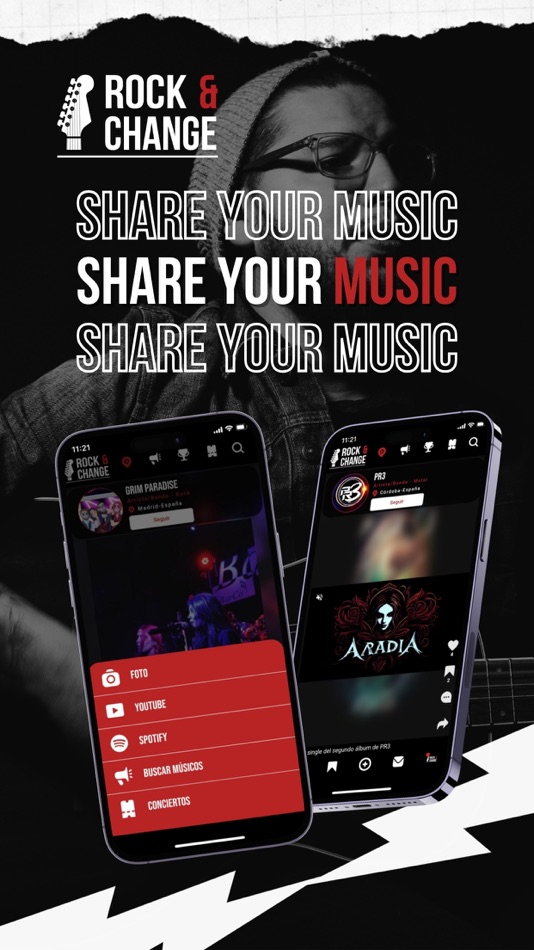 #5. Rock & Change: Conecta Músicos (iOS) 由: Rock And Change