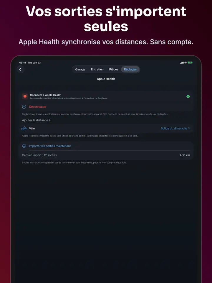 Cogbook sur iPad : capture d’écran 8 sur 8