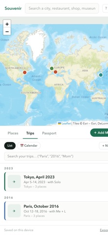 Souvenir: Travel Memory Map Screenshot 1 of 4