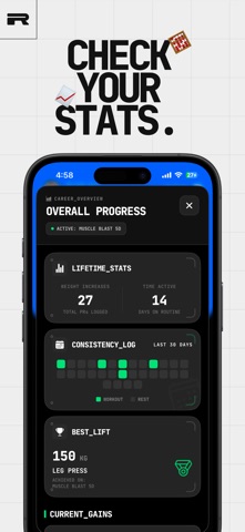 RAIVAL Gym Streak App screenshot