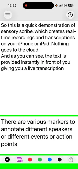 Sensory Scribe screenshot 2