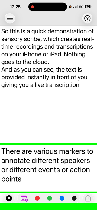 Sensory Scribe Screenshot 2 of 9