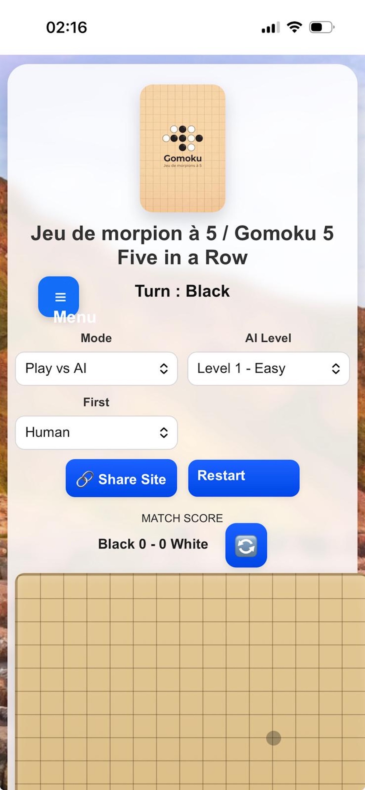 Screenshot 2 of Gomoku Online - Five in a Row