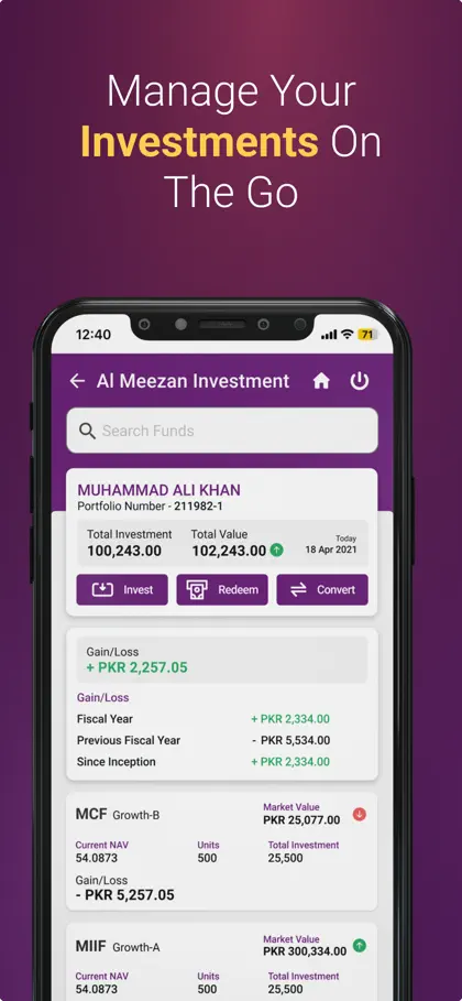 Screenshot 5 di 6 di Meezan Mobile App