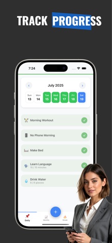 Daily goal tracker: HabitShift screenshot