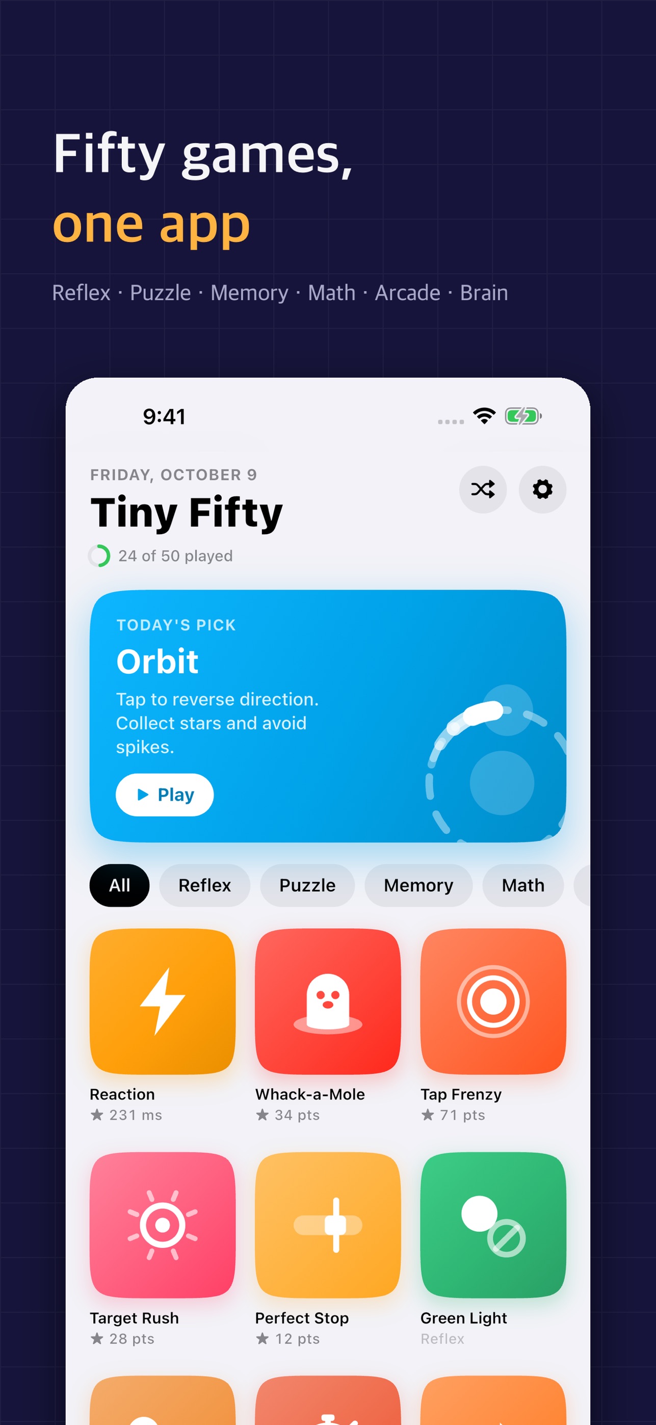 Screenshot 1 of Tiny Fifty: 50 Mini Games
