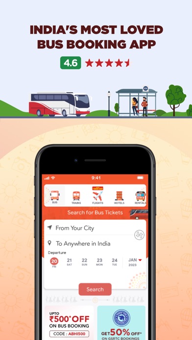 AbhiBus Bus Ticket Booking Appのおすすめ画像5