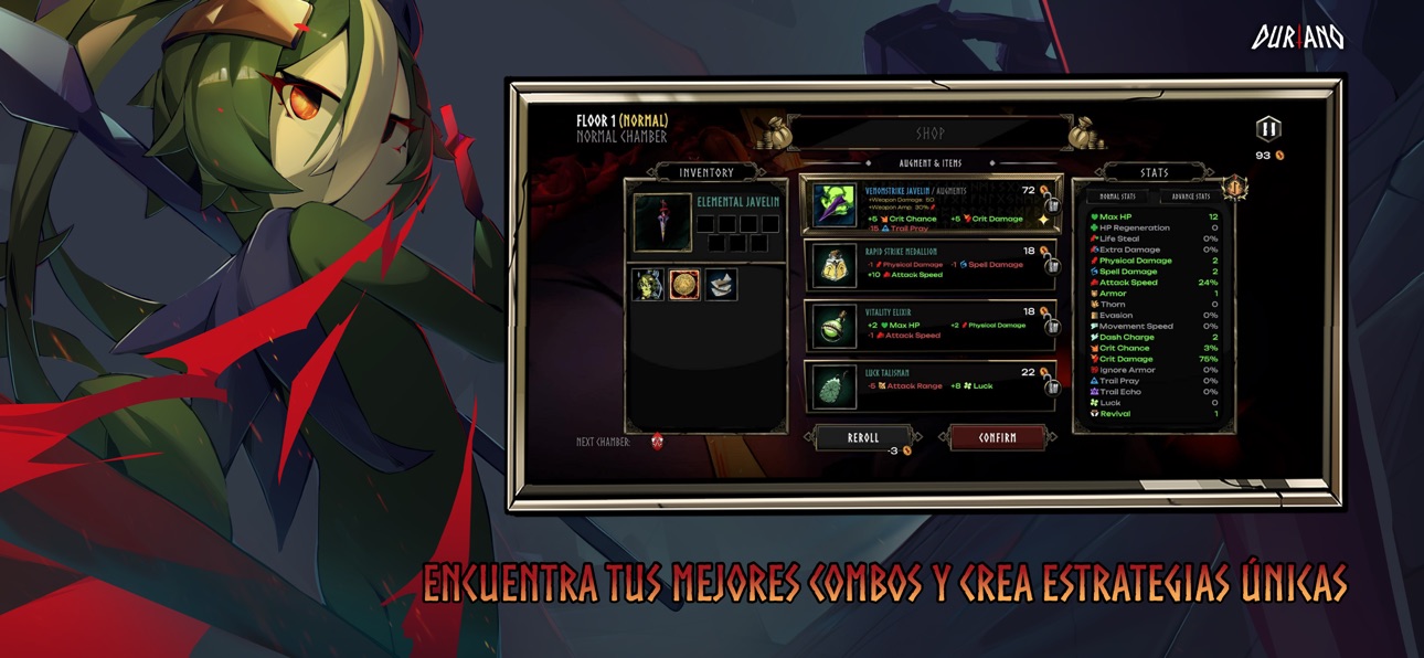 Duriano: Roguelike RPG iOS Mod IPA screenshot 2 - iOS game interface