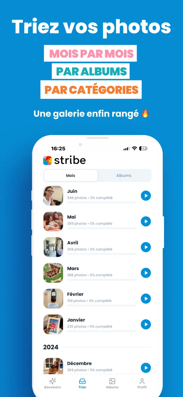 Screenshot #3 pour Stribe: Tri Photos & Albums