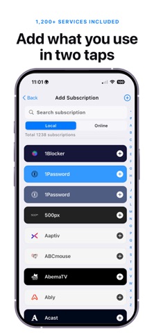 Subscriptions Manager Screenshot 4 of 8