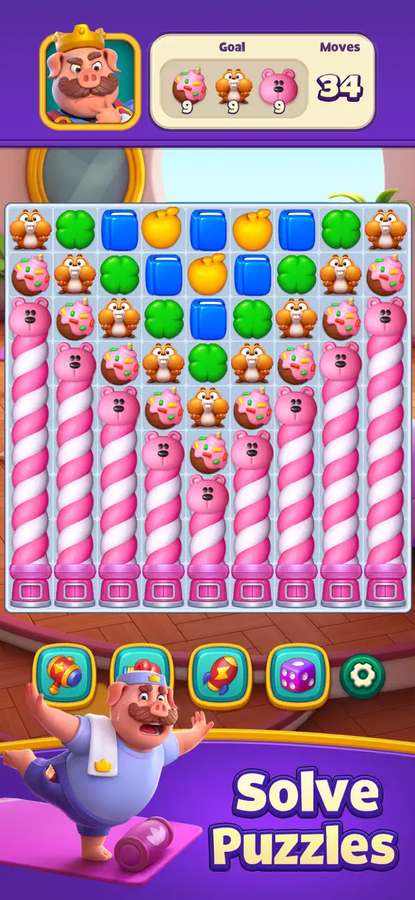 Piggy Kingdom - Match 3 Games Hack screenshot 2 - iOS game interface