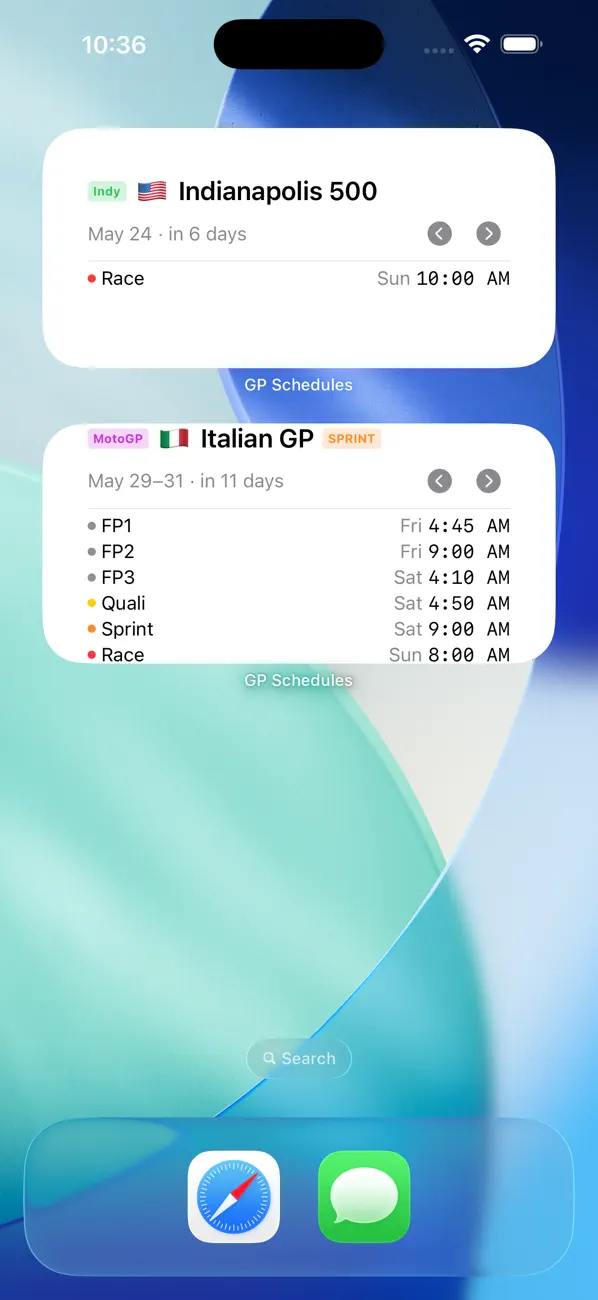 Screenshot #3 pour Grand Prix Schedules
