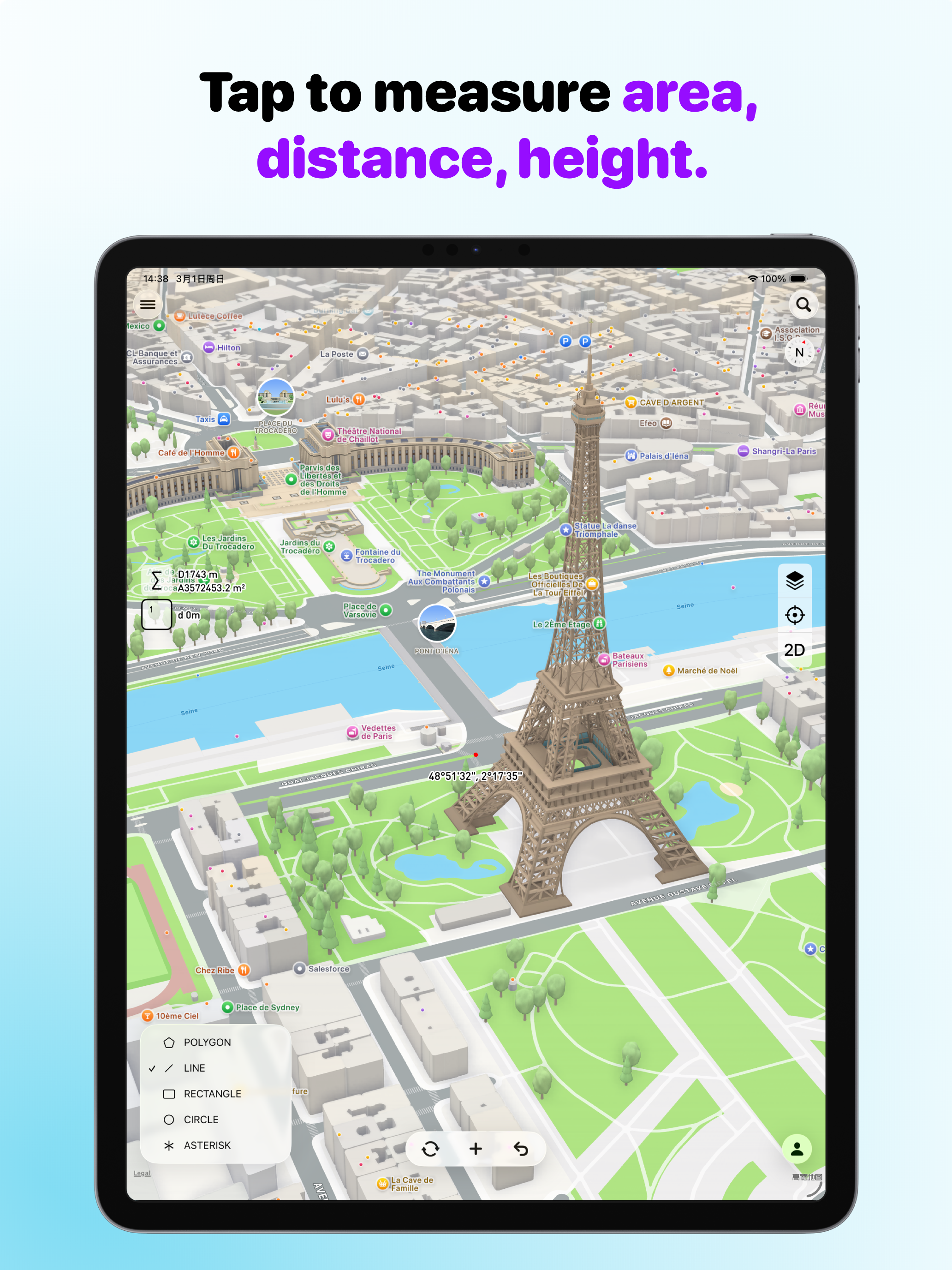 Planimeter: Area & Distance