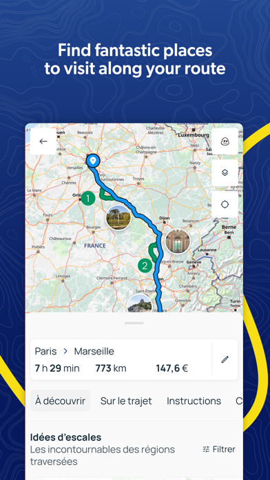 ViaMichelin GPS, Route Planner Screenshot