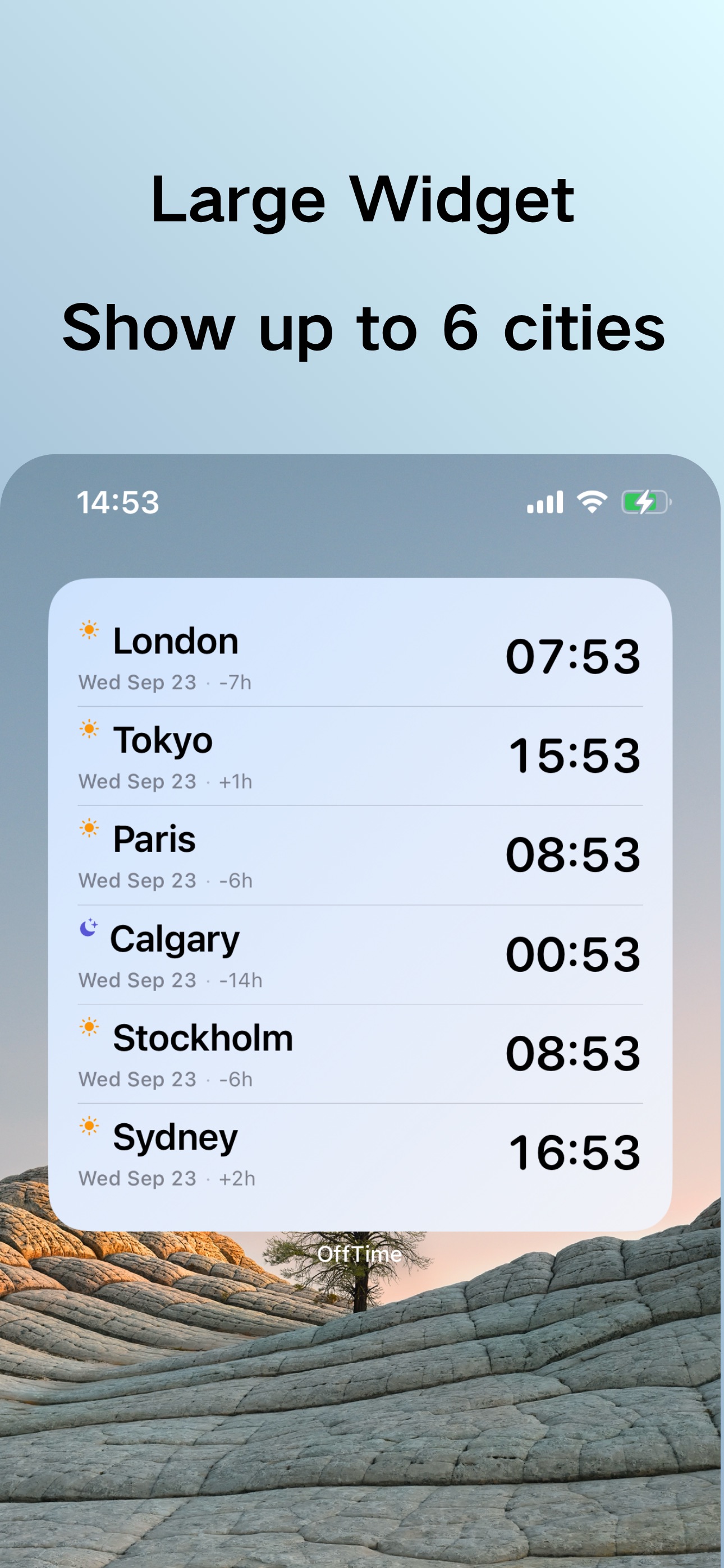 Screenshot 2 of OffTime - World Clock & Widget