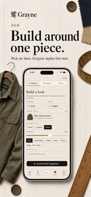 Grayne: Men's Outfit Planner screenshot 3
