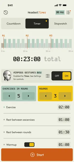 Headset - Interval Timer screenshot 1