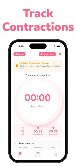 Contraction Timer - Veya screenshot 1