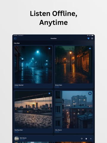Rain Sounds・ iPad screenshot