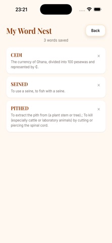 Wordnest - A Fun Word Game iPhone screenshot