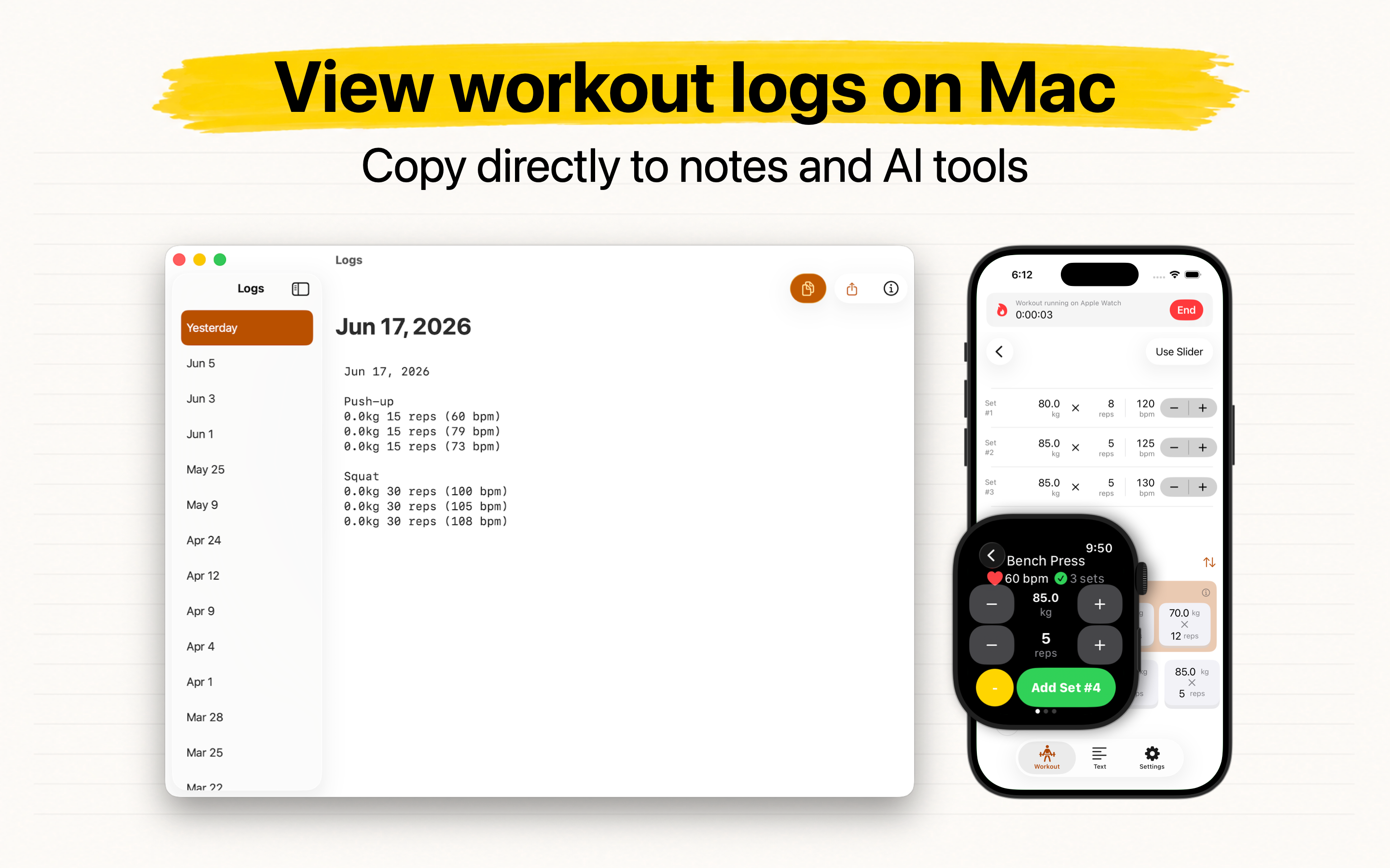 Reps: Training Log screenshot 9