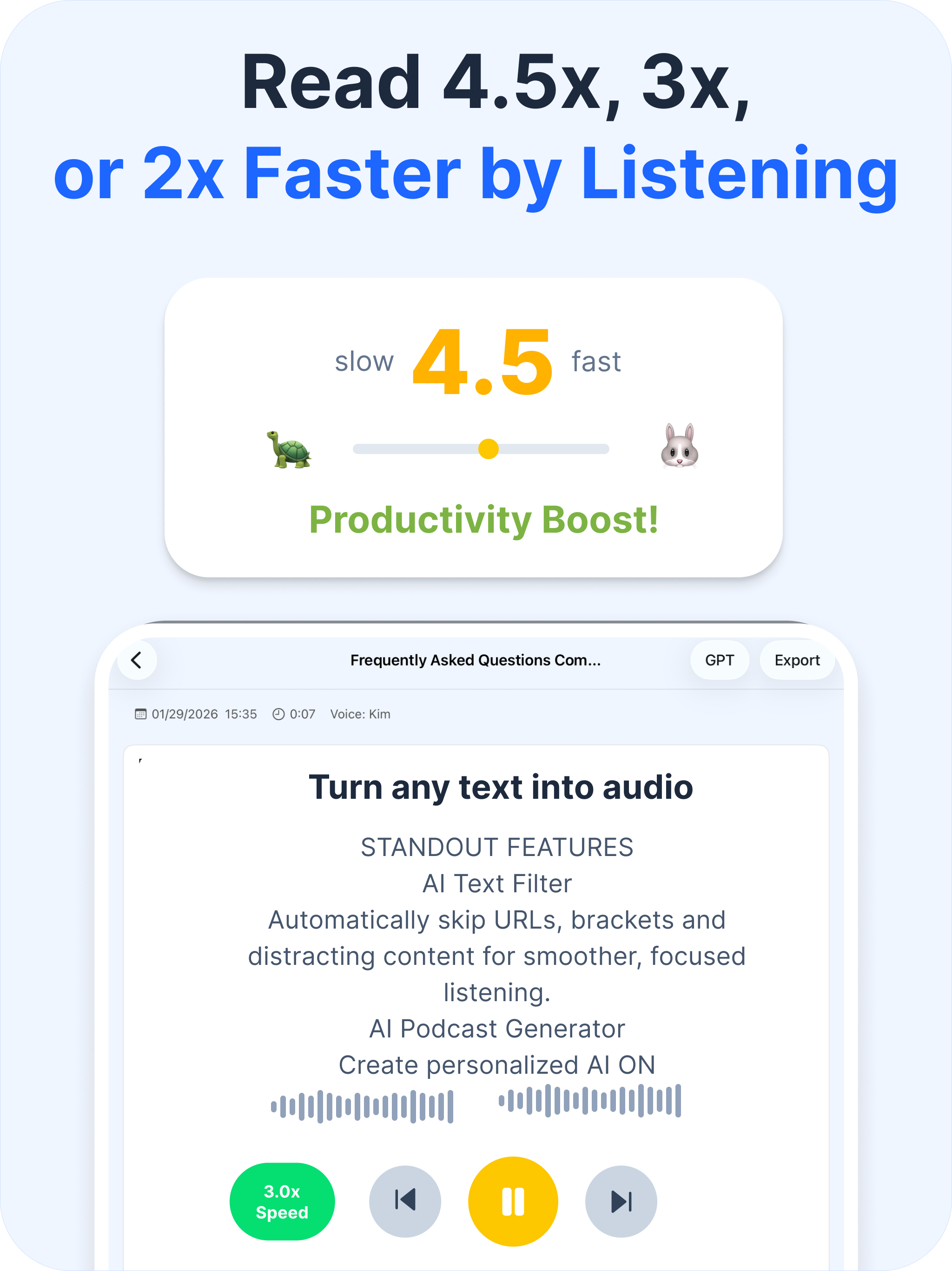 AI Voice TTS – Text to Speech