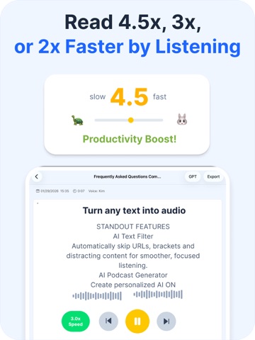 AI Voice TTS – Text to Speech iPad screenshot