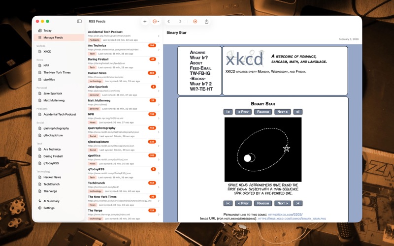 Today - An RSS Reader screenshot