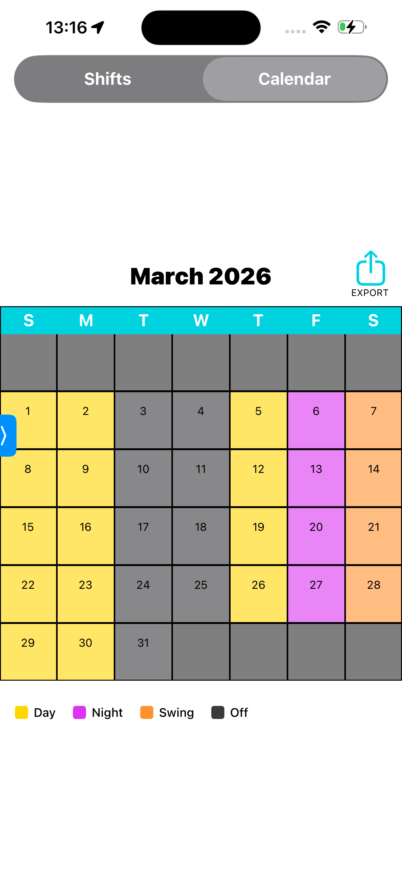 Nursing Shift Calendar screenshot 5