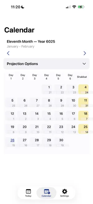 BibliCal - Biblical Calendar screenshot 2
