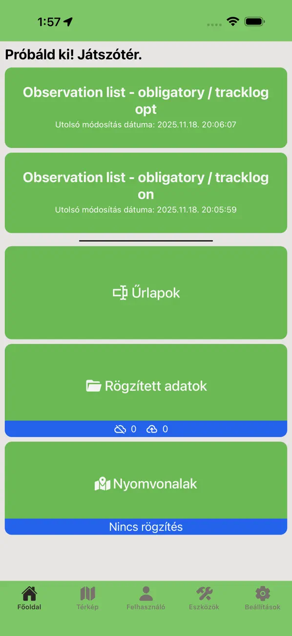 #1. OpenBioMaps Forms (iOS) Ved: ECOLLAB
