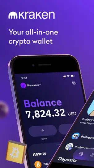 Captura de pantalla de Kraken Wallet: Crypto & DeFi en iPhone 1