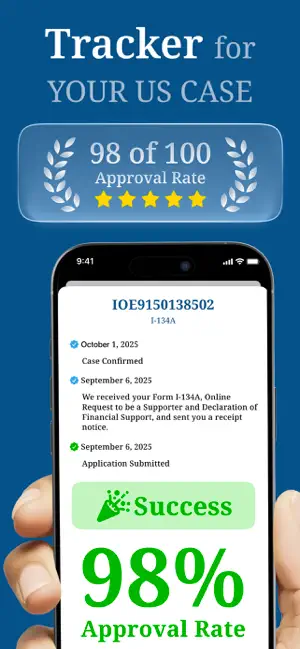 USCIS Verified Case Tracker screenshot 1